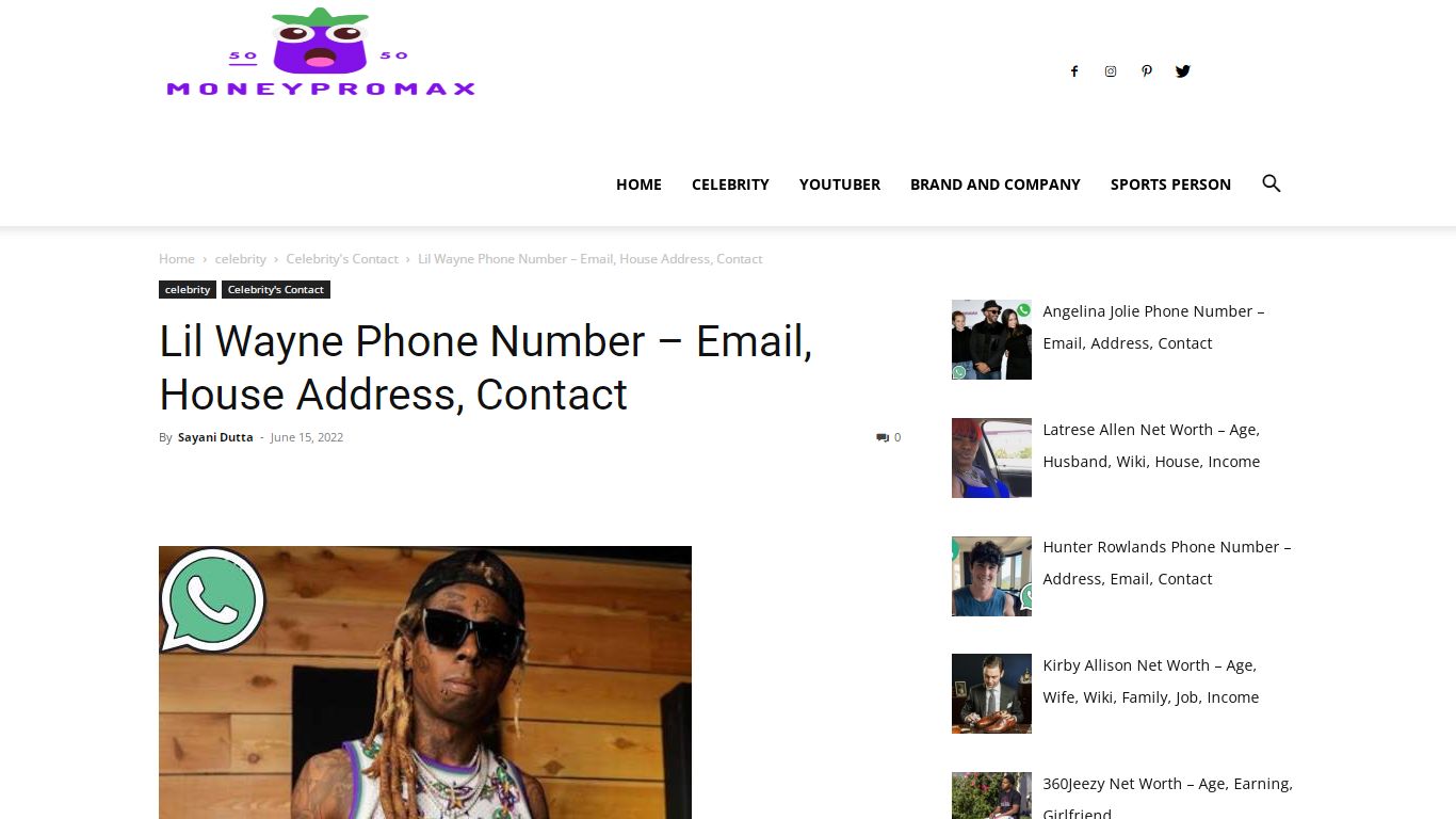 Lil Wayne Phone Number – Email, House Address, Contact